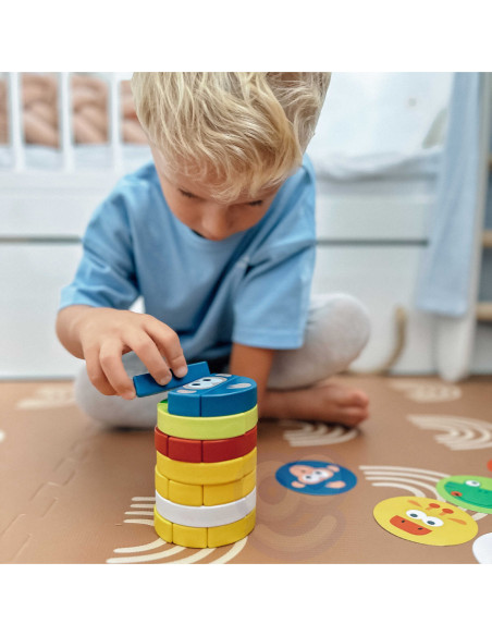 TOOKY TOY Jenga Zwierzęta Gra Zręcznościowa