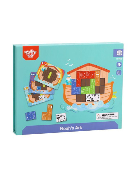 TOOKY TOY Układanka Logiczna Puzzle Tetris Arka Noego 26 el.