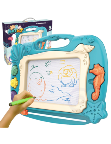 WOOPIE Znikopis Tablica Magnetyczna Kolorowa Stempelki Motyw Oceanu