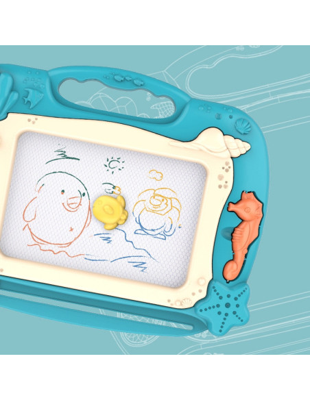 WOOPIE Znikopis Tablica Magnetyczna Kolorowa Stempelki Motyw Oceanu