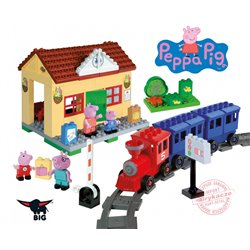 Big Klocki Świnka Peppa Duży Dworzec Kolejowy 95 elem. z Figurkami Reklama TV
