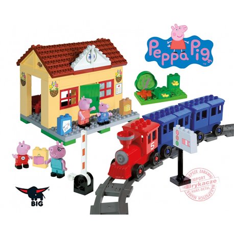 Big Klocki Świnka Peppa Duży Dworzec Kolejowy 95 elem. z Figurkami Reklama TV