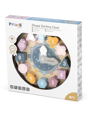 VIGA PolarB Sorter Kształtów Zegar nawlekanka