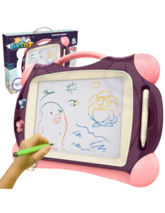 WOOPIE Znikopis Tablica Magnetyczna Kolorowa + 2 Stempelki Fioletowy