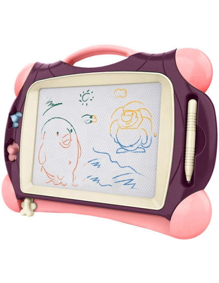 Znikopis Tablica Magnetyczna Kolorowa + 2 Stempelki Zielony