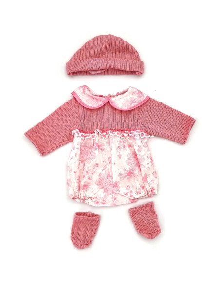 WOOPIE Ubranko dla Lalki Zestaw Sukienka Czapeczka 43 - 46 cm Różowy