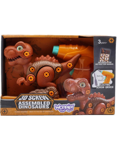 WOOPIE Dinozaur do Skręcania Zestaw Konstrukcyjny + Wiertarka 31 el.