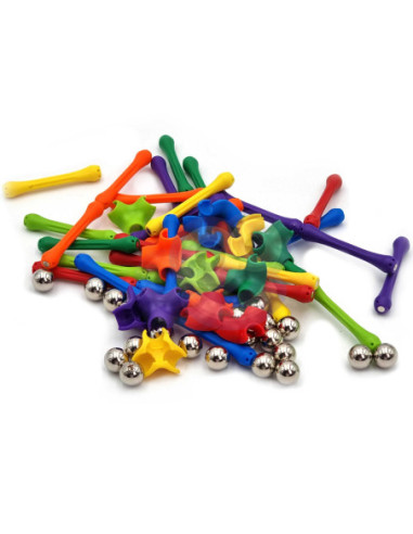 WOOPIE Klocki Magnetyczne Konstrukcyjne Układanka Kreatywna 70 el.