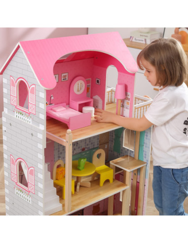 VIGA Duży Drewniany Domek dla Lalek