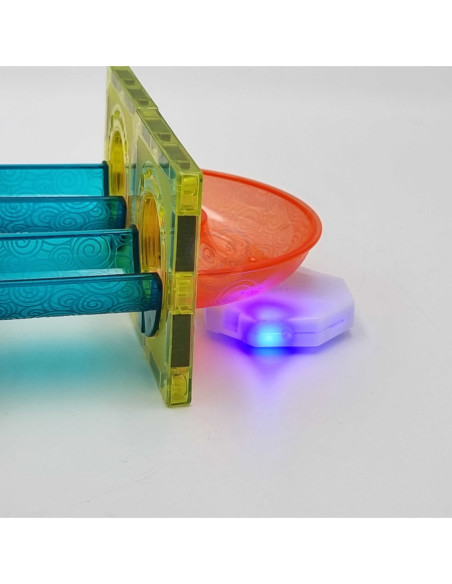 WOOPIE Klocki Magnetyczne Tor Kulkowy Świetlny 49 el.