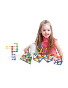 WOOPIE Klocki Magnetyczne Konstrukcyjne Układanka Kreatywna 180 el. 2