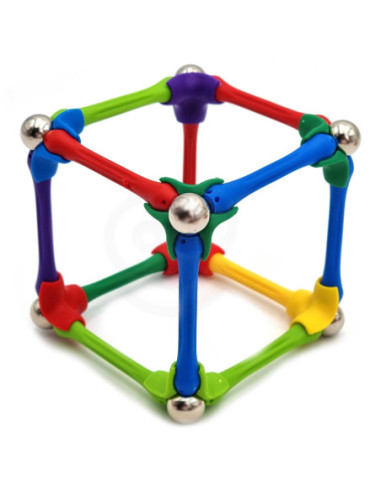 WOOPIE Klocki Magnetyczne Konstrukcyjne Układanka Kreatywna 180 el.