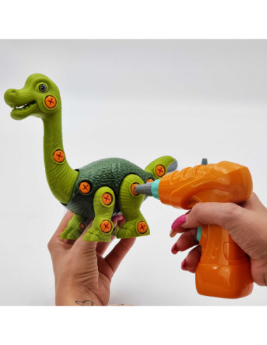 WOOPIE Dinozaur do Skręcania Zestaw Konstrukcyjny + Wiertarka 31 el.