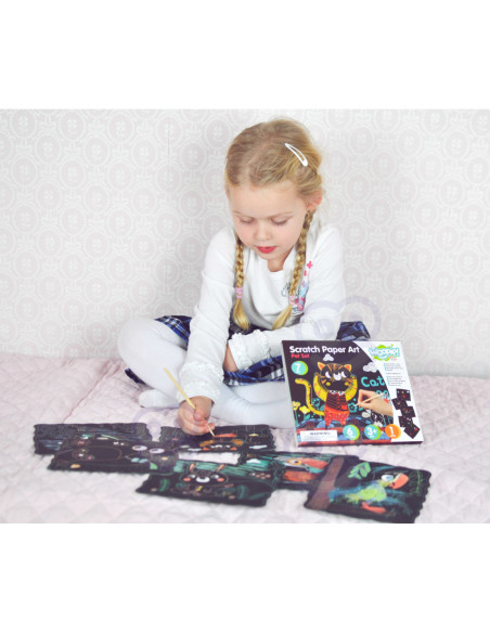 WOOPIE ART&FUN Zestaw Kreatywny Wydrapywanki dla Dzieci 7 el.