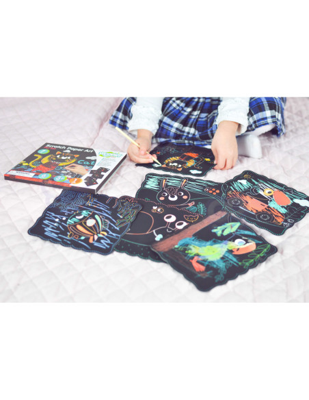 WOOPIE ART&FUN Zestaw Kreatywny Wydrapywanki dla Dzieci 7 el.
