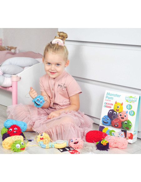 WOOPIE ART&FUN Zestaw Kreatywny Zrób Potworka Monster Pom