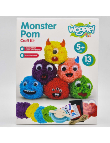 WOOPIE ART&FUN Zestaw Kreatywny Zrób Potworka Monster Pom