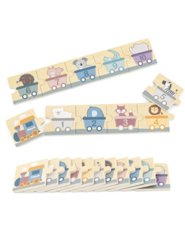 VIGA PolarB Drewniane Puzzle Numeryczne