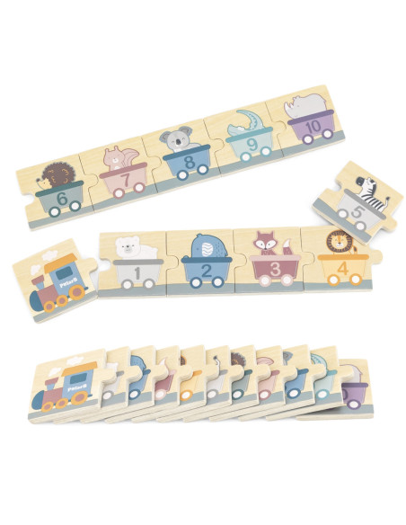 VIGA PolarB Drewniane Puzzle Numeryczne