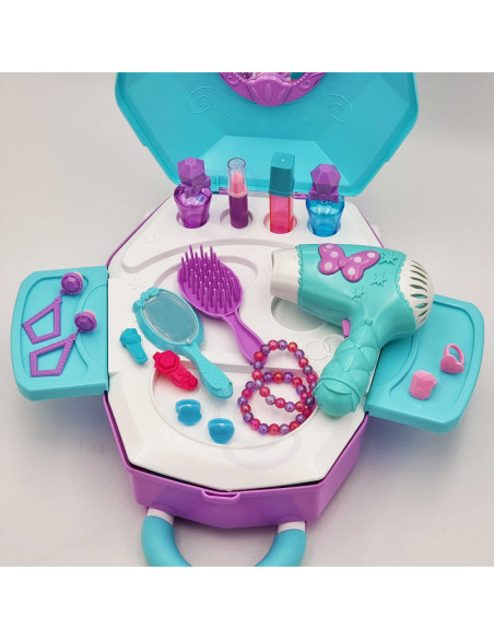 WOOPIE Toaletka dla Dziewczynki 2w1 Salon Piękności w Walizce