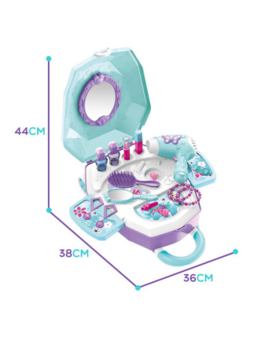 WOOPIE Toaletka dla Dziewczynki 2w1 Salon Piękności w Walizce