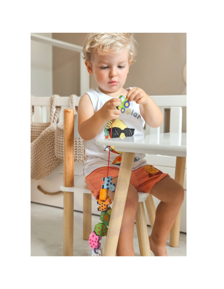 TOOKY TOY Drewniane Zwierzęta z Farmy do Nawlekania Na Sznurek