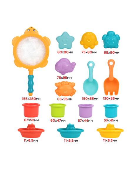 WOOPIE Zestaw do Wody Kąpieli Piasku 15 el.