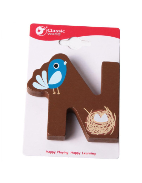 CLASSIC WORLD Drewniana Literka N