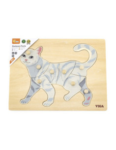 VIGA Drewniane Puzzle Montessori Słoń z Pinezkami 2