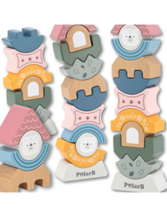 VIGA PolarB Drewniana Układanka Wieża