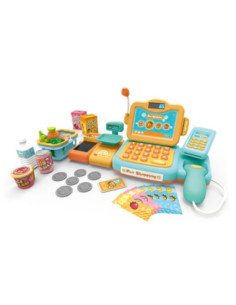 WOOPIE Kasa Sklepowa Dla Dzieci Skaner Waga Mikrofon + 24 Akc. 2