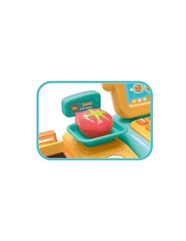 WOOPIE Kasa Sklepowa Dla Dzieci Skaner Waga Mikrofon + 24 Akc.