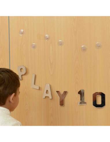 MASTERKIDZ Dwustronne Akrylowe Lustra Litery Liczby Alfabet