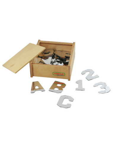 MASTERKIDZ Dwustronne Akrylowe Lustra Litery Liczby Alfabet