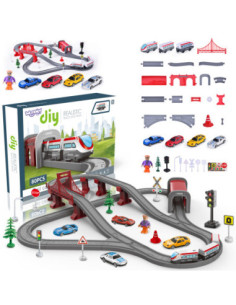 WOOPIE Electric Train Track Bridge Tunnel 80 pcs.