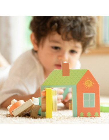 CLASSIC WORLD Drewniane Klocki do Nawlekania