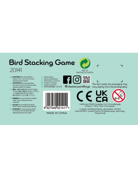 CLASSIC WORLD Gra Edukacyjna Układanie Ptaków