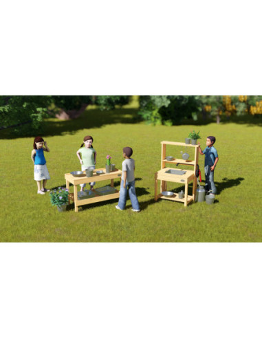 CLASSIC WORLD EDU Drewniany Blat Kuchenny Szafka na Akcesoria Kuchenne Plac Zabaw