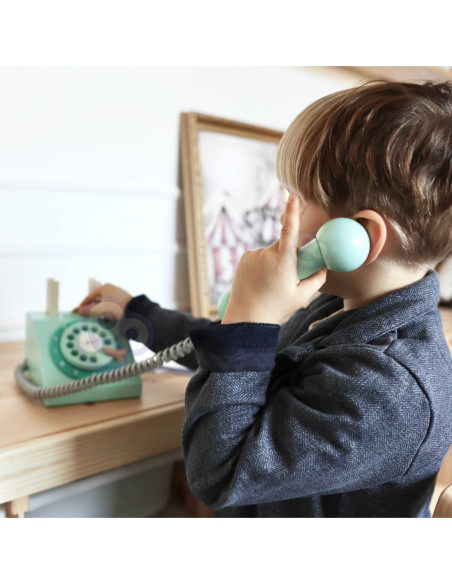 CLASSIC WORLD Telefon Stacjonarny Drewniany Dla Dzieci