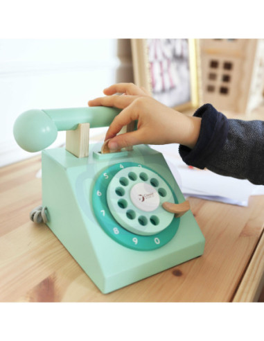 CLASSIC WORLD Telefon Stacjonarny Drewniany Dla Dzieci