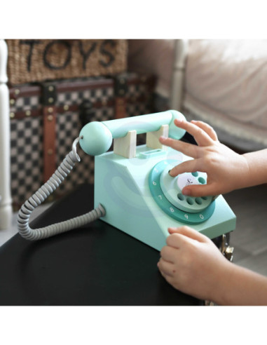 CLASSIC WORLD Telefon Stacjonarny Drewniany Dla Dzieci