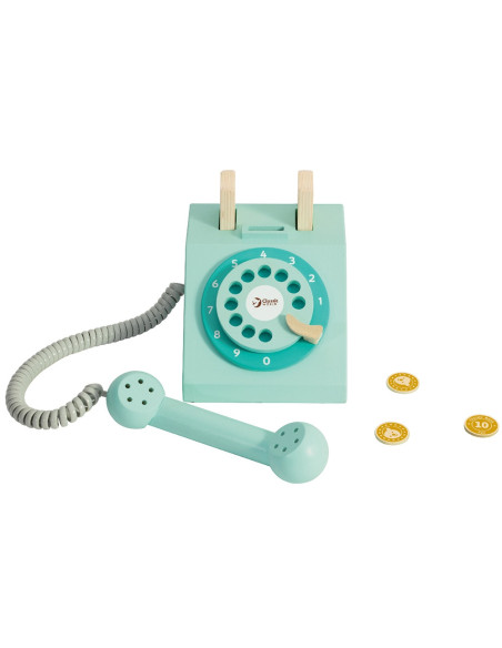 CLASSIC WORLD Telefon Stacjonarny Drewniany Dla Dzieci