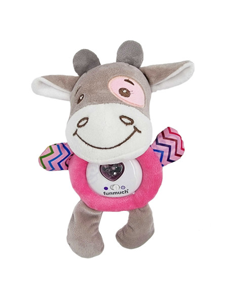 WOOPIE Interaktywny Pluszak Przytulanka dla Niemowląt Światło Dźwięk Byk Usypiacz
