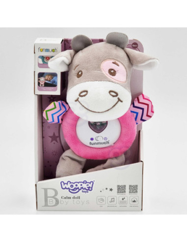 WOOPIE Interaktywny Pluszak Przytulanka dla Niemowląt Światło Dźwięk Byk Usypiacz