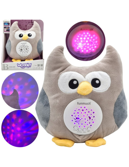 WOOPIE Przytulanka Usypiacz Projektor 2w1 Sówka - 10 Kołysanek