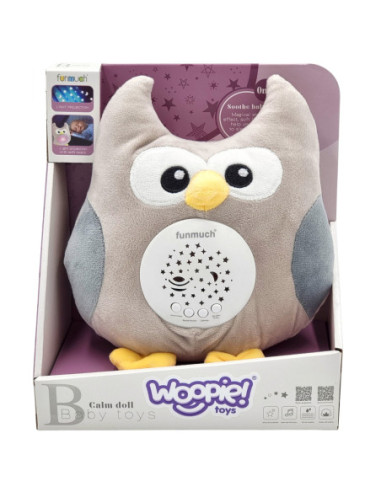 WOOPIE Przytulanka Usypiacz Projektor 2w1 Sówka - 10 Kołysanek