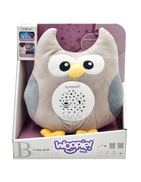 WOOPIE Przytulanka Usypiacz Projektor 2w1 Sówka - 10 Kołysanek