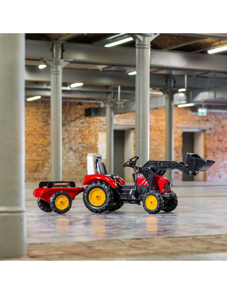 FALK Traktor na Pedały z Przyczepą Red Supercharger
