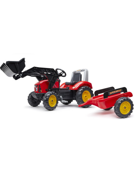 FALK Traktor na Pedały z Przyczepą Red Supercharger