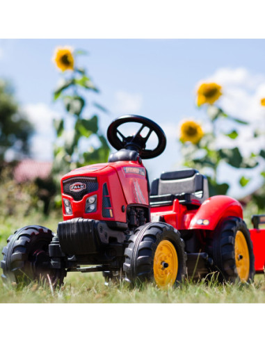 FALK Traktorek Red Supercharger Czerwony Otwierana Maska Od 2 Lat